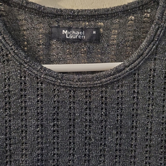 Michael Lauren Clifford Short Sleeve hi/lo Crop top - Picture 9 of 12